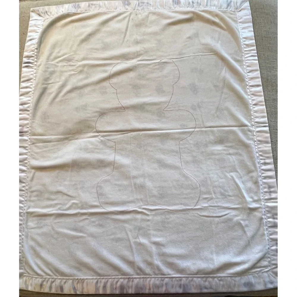 Vintage Gymboree Lil‎ Critter Baby Blanket Farm Cow Tractor Satin Trim 30x35